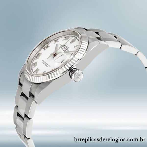 Rolex Datejust 126234WRO 36mm masculino mostrador branco Tom prata - Image 3