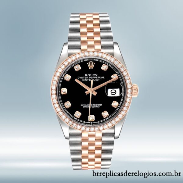 Rolex Datejust m126281rbr-0007 36mm masculino mostrador preto - Image 2