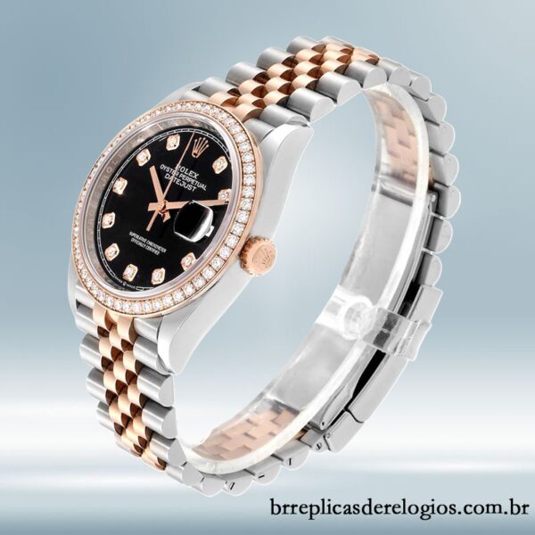 Rolex Datejust m126281rbr-0007 36mm masculino mostrador preto - Image 3