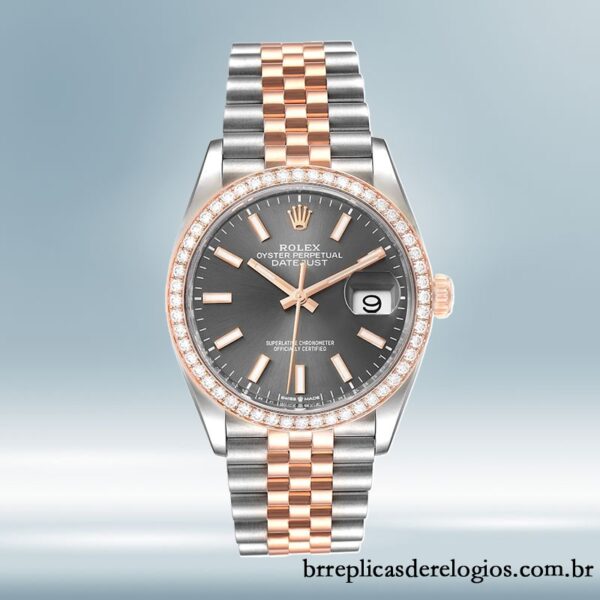 Rolex Datejust m126281rbr-0001 36mm masculino Mostrador cinza Pulseira do Jubileu - Image 2