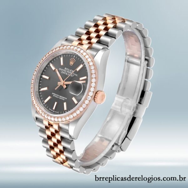 Rolex Datejust m126281rbr-0001 36mm masculino Mostrador cinza Pulseira do Jubileu - Image 3