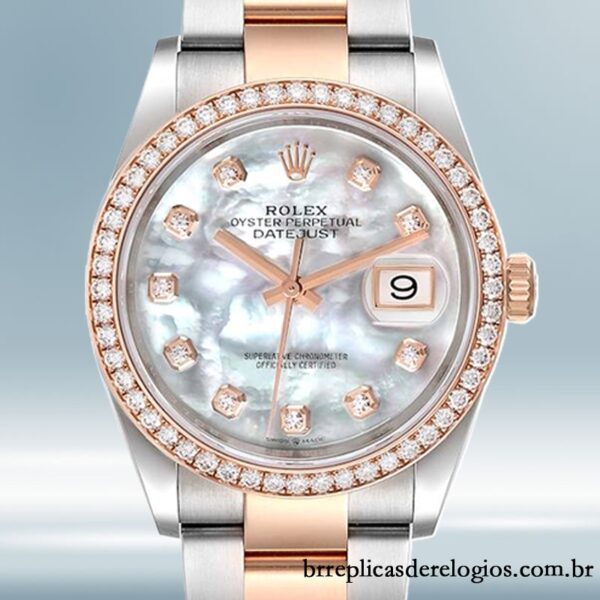 Rolex Datejust 36mm m126281rbr-0010 masculino Mostrador Madrepérola Branca Automático
