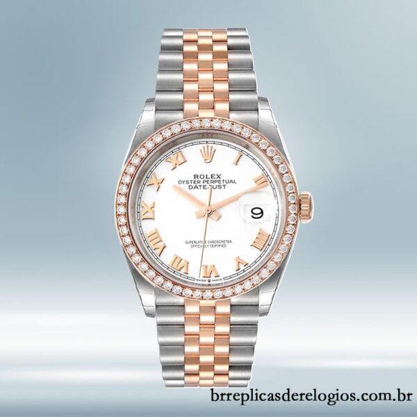 Rolex Datejust m126281rbr-0003 masculino 36mm Automático Tom prata - Image 2