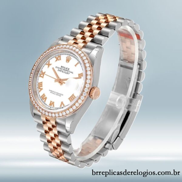 Rolex Datejust m126281rbr-0003 masculino 36mm Automático Tom prata - Image 3