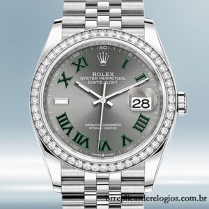 Rolex Datejust Senhoras m126284rbr-0037 36mm Pulseira do Jubileu Mostrador cinza