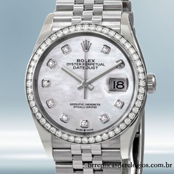 Rolex Datejust m126284rbr-0011 36mm Senhoras Tom prata Pulseira do Jubileu