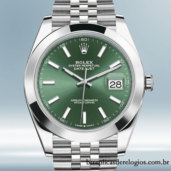 Rolex Datejust 41mm masculino m126300-0020 Mostrador Verde