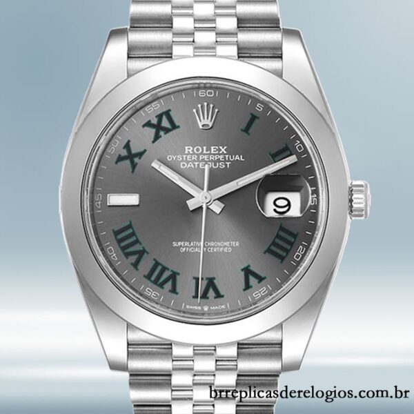 Rolex Datejust m126300-0014 41mm masculino Tom prata Pulseira do Jubileu