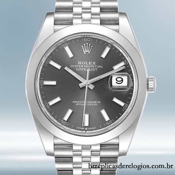 Rolex Datejust m126300-0008 41mm masculino Automático Mostrador cinza