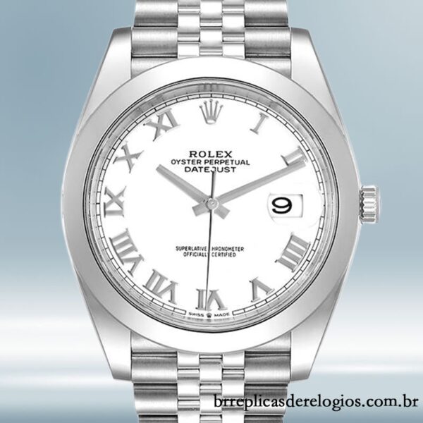 Rolex Datejust m126300-0016 41mm masculino Tom prata Pulseira do Jubileu