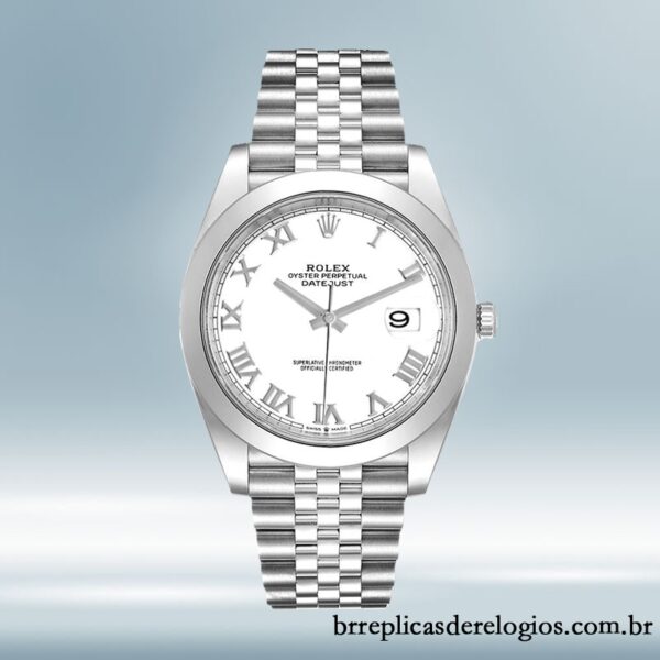 Rolex Datejust m126300-0016 41mm masculino Tom prata Pulseira do Jubileu - Imagem 2