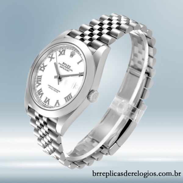 Rolex Datejust m126300-0016 41mm masculino Tom prata Pulseira do Jubileu - Imagem 3