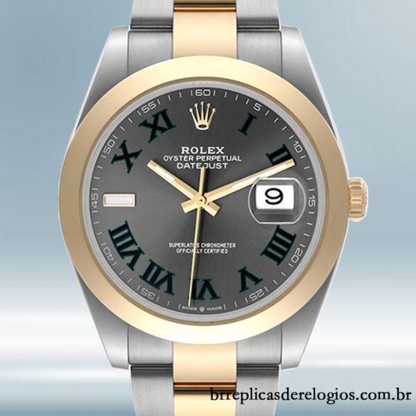 Rolex Datejust 41mm masculino m126303-0019 Tom prata Mostrador cinza