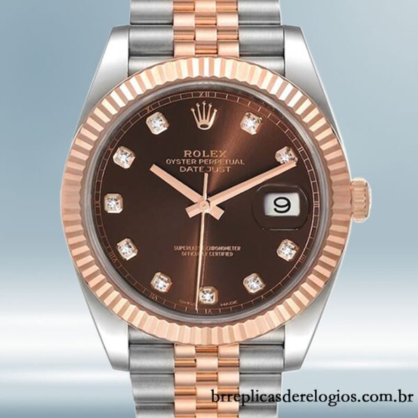 Rolex Datejust m126331-0004 masculino 41mm Mostrador Chocolate
