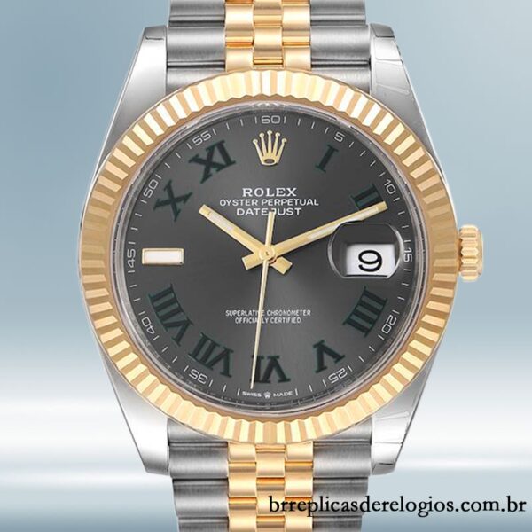 Rolex Datejust masculino 41mm m126333-0020 Tom prata Automático