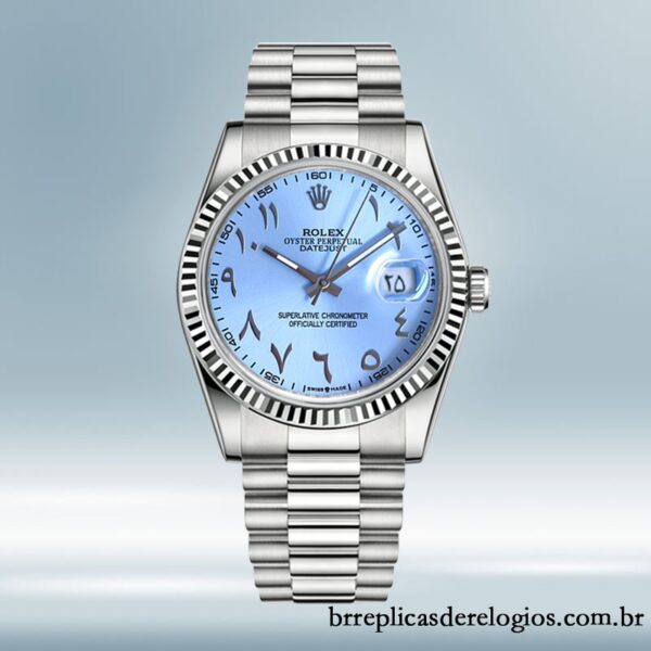 Rolex Datejust 126334 masculino 41mm Tom prata mostrador azul - Image 2