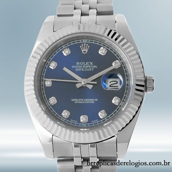 Rolex Datejust 41mm 126334BLDJ masculino Tom prata