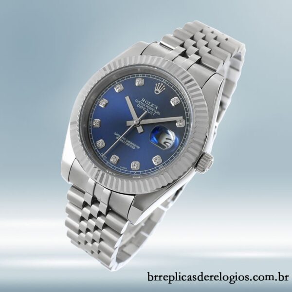 Rolex Datejust 41mm 126334BLDJ masculino Tom prata - Imagem 3