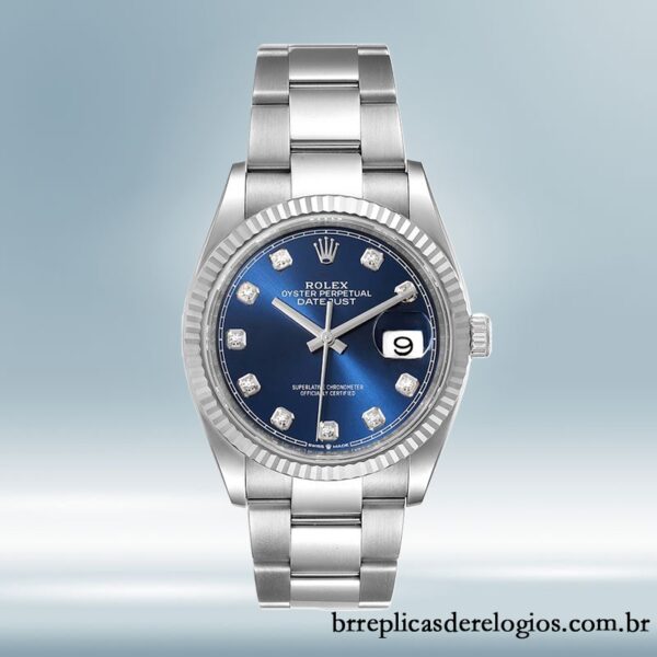 Rolex Datejust masculino 126334 41mm mostrador azul pulseira de ostra - Image 2