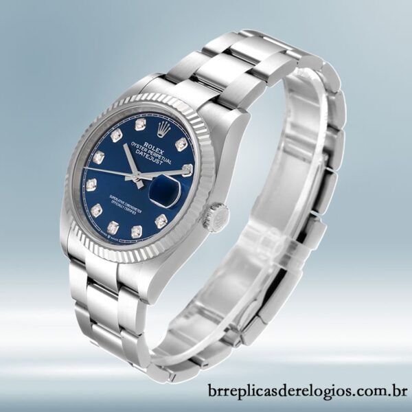 Rolex Datejust masculino 126334 41mm mostrador azul pulseira de ostra - Image 3