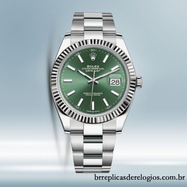 Rolex Datejust 41mm masculino m126334-0027 Mostrador Verde - Imagem 2