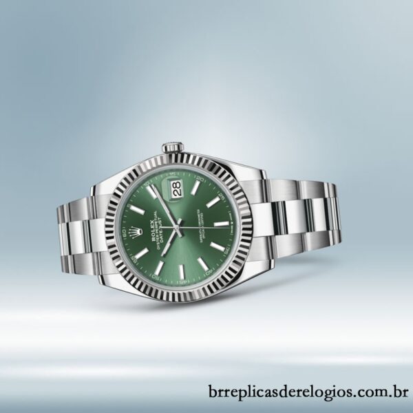 Rolex Datejust 41mm masculino m126334-0027 Mostrador Verde - Imagem 3