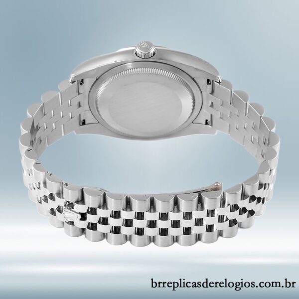 Rolex Datejust 41mm masculino m126334-0022 Wimbledon Dial Tom prata - Image 4