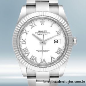 Rolex Datejust 41mm 126334WRO masculino mostrador branco Automático
