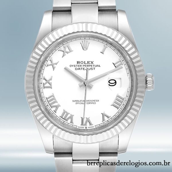 Rolex Datejust 41mm 126334WRO masculino mostrador branco Automático