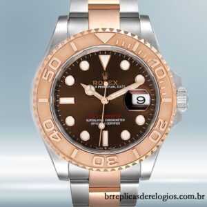 Rolex Yacht-master masculino 40mm m126621-0001 Mostrador Marrom Tom prata