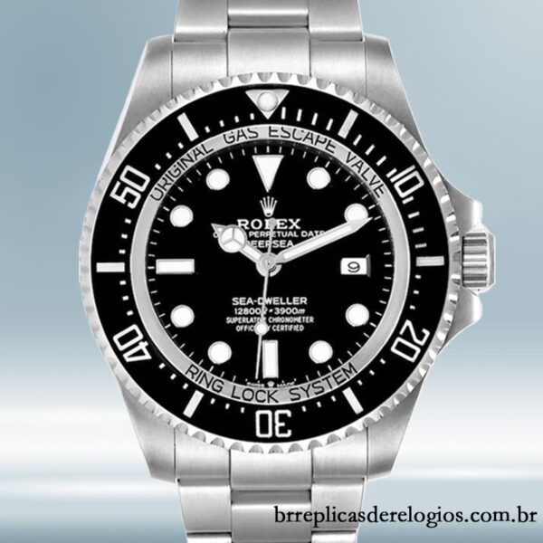 Rolex Sea-Dweller Deepsea 44mm masculino m126660-0001 pulseira de ostra Tom prata