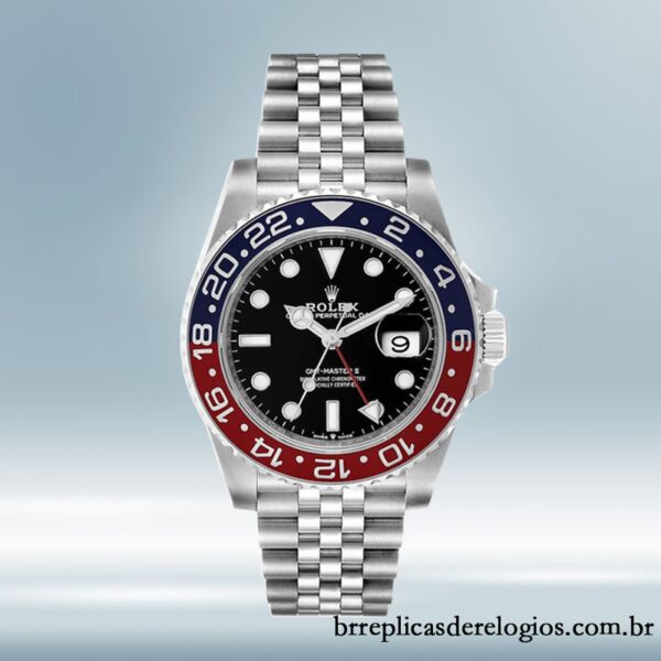 Rolex Gmt Master Ii 40mm masculino m126710blro-0002 Tom prata mostrador preto - Image 2