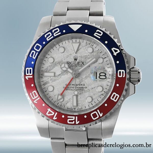 Rolex Gmt Master Ii masculino m126719blro-0002 40mm Tom prata Pulseira