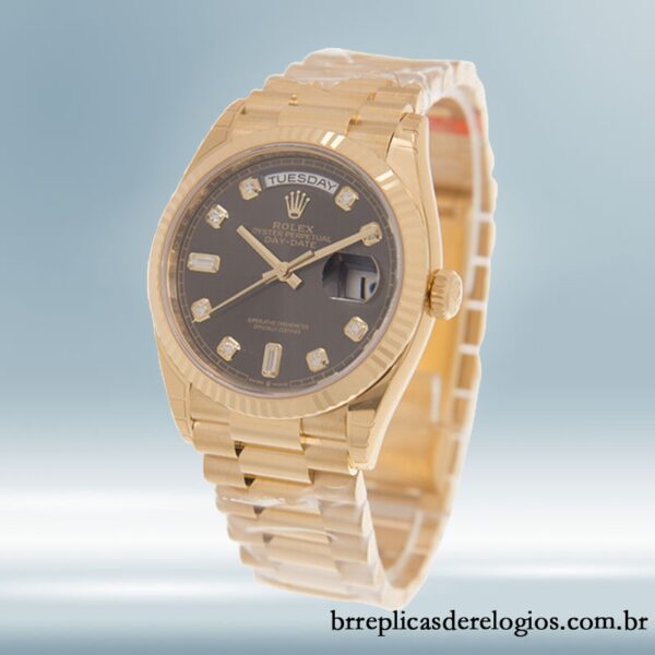 Rolex Day-date Unissex 36mm m128238-0022 Mostrador Marrom - Image 3