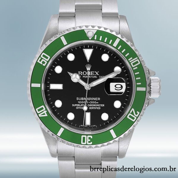 Rolex Submariner masculino 40mm 16610LV mostrador preto pulseira de ostra