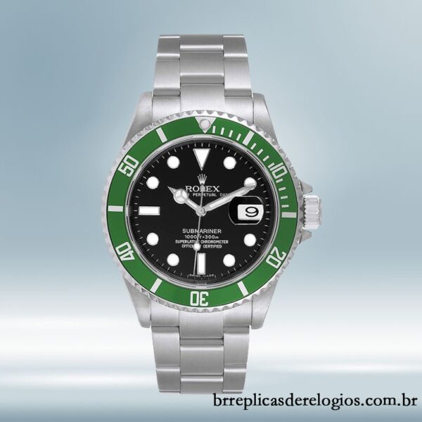 Rolex Submariner masculino 40mm 16610LV mostrador preto pulseira de ostra - Image 2