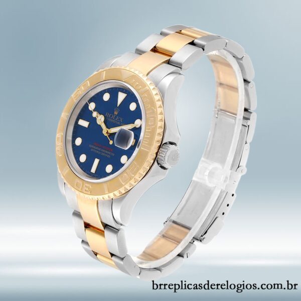 Rolex Yacht-master 40mm masculino 16623BLSO Tom prata mostrador azul - Image 3
