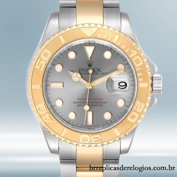 Rolex Yacht-master 16623-78763 masculino 40mm Mostrador Prateado Tom prata