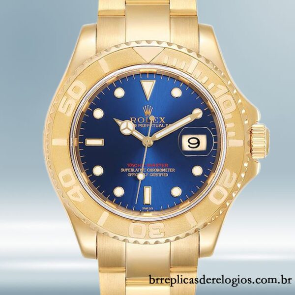 Rolex Yacht-master 40mm 16628BLSO masculino pulseira de ostra mostrador azul