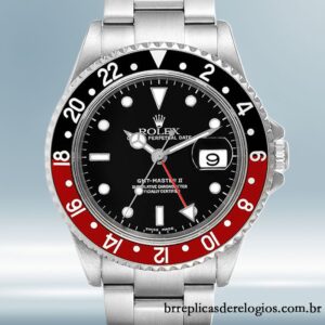 Rolex Gmt Master Ii masculino 16710COKE 40mm mostrador preto