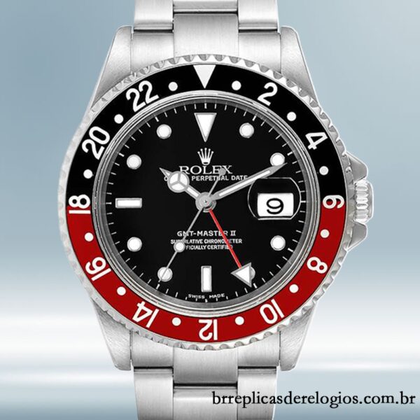 Rolex Gmt Master Ii masculino 16710COKE 40mm mostrador preto
