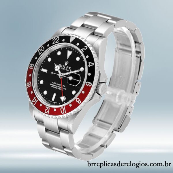 Rolex Gmt Master Ii masculino 16710COKE 40mm mostrador preto - Image 3