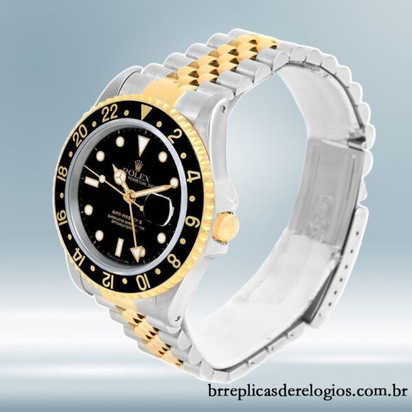Rolex Gmt Master masculino 40mm 16713BKSJ Tom de ouro - Imagem 3