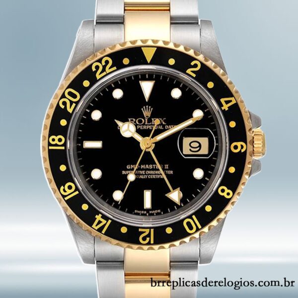 Rolex Gmt Master masculino 16713BKSO 40mm Tom de ouro