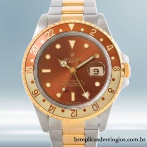 Rolex Gmt Master 16713BNSO 40mm masculino Tom de ouro Mostrador de Bronze