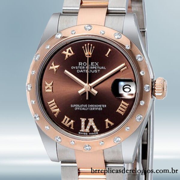 Rolex Datejust 178341-72161 Senhoras 31mm Rosa Dourado Automático