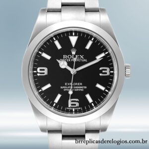 Rolex Explorer masculino 39mm m214270-0003 Tom prata mostrador preto