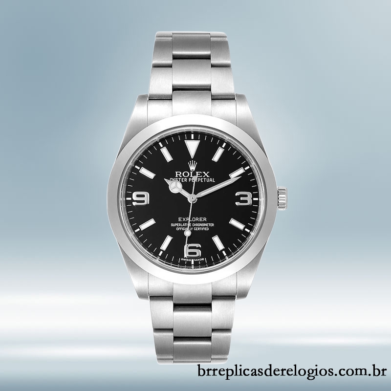 Rolex Explorer masculino 39mm m214270-0003 Tom prata mostrador preto - Imagem 2