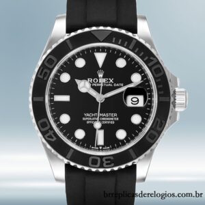 Rolex Yacht-master 42mm masculino m226659-0002 Tom prata mostrador preto