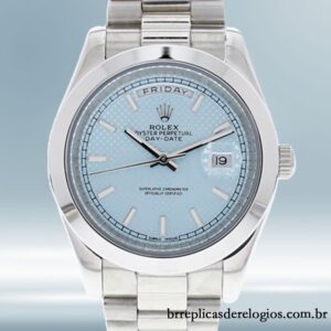 Rolex Day-date masculino m228206-0004 40mm pulseira do presidente Tom prata